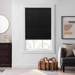 ECLIPSE Blackout Paper Pleated Shade - Cordless Durable Cut-to-Width Multi Pack Window Shades, 48 in x 72 in (2 Pack), Black