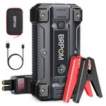 BRPOM Car Jump Starter, 3000A Peak 23800mAh (Up to 10.0L Gas or 8.0L Diesel Engine, 50 Times) 12V Auto Booster Battery Charger Jump Box with Quick Charger Smart Jump Cables, (BM500)