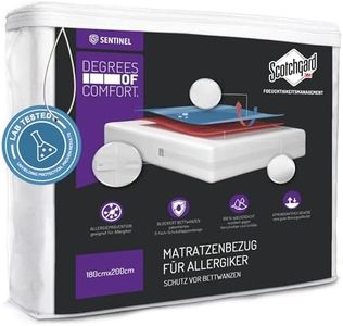 Degrees of Comfort Allergiker Matratzenbezug 140x200 cm für Matratzen, Wasserdichter, Milbenbezug Anti Milben und Bettwanzen Encasing mit Reißverschluss, komfortable Baumwolloberfläche, Höhe 13-16 cm
