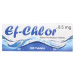 Ef-Chlor 8.5mg emergency use Water Purification Tablets for Mountaineering Travelling Roaming Roving Outdoor Travels Trekking Camping & Hiking 1-tablet purify 1-2 litres water pack of 100 Tablet