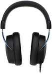 HyperX Cloud Alpha S - Gaming Headset, for PC and PS4, 7.1 Surround Sound, Adjustable Bass, Dual Chamber Drivers, Chat Mixer, Breathable Leatherette, Memory Foam, and Noise Cancelling Microphone - Blue