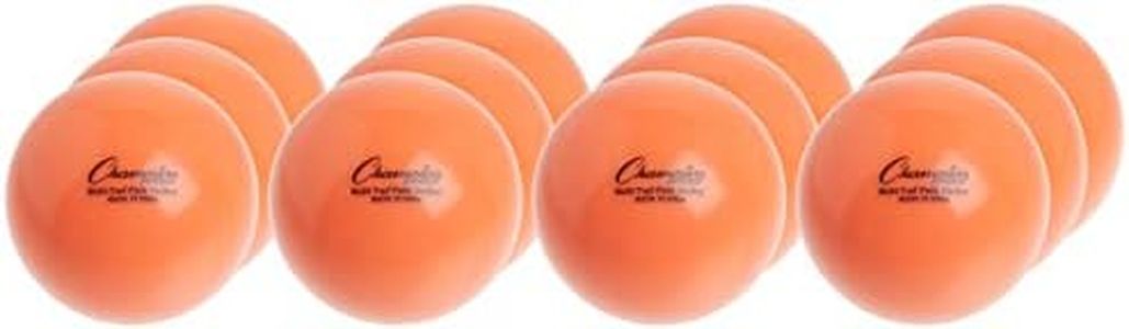 Champion Sports Field Hockey Balls, Regulation Size, 12-Pack, 2.75” Each - Sports Practice Hockey Ball Set for Fields, Grass, Turf - Durable, Bouncy, Lightweight, Bright Colored - Orange