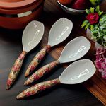 Vemlons Serving Spoon Long Handled Serving Spoon, Table Ware,Set of 4 Piece Pure Melamine/Service Spoon