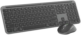 Logitech MK955 Signature Slim Wireless Keyboard and Mouse Combo, for Larger Hands, Quiet Typing and Clicking, Switch Across Three Devices, Bluetooth, Multi-OS, for Windows and Mac