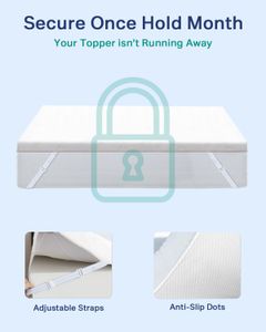 NewentorLife King Size Memory Foam Mattress Topper – Pressure Relief