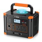 Portable Power Station 500W(Peak 1000W), GRECELL 519Wh Outdoor Solar Generator Backup Battery Pack with 2 230V AC Outlets, 500W 10-Port Powerhouse for RV/Van Camping Road Trip Home Emergency