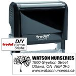 Trodat Printy 4915 DIY Online Voucher Custom Stamp - 6 Lines of text, Self Inking, Black ink Large