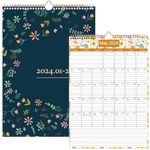 Mokani Wall Calendar 2024-2025, Large Monthly Wall Planner from Jan.2024 to Jun.2025, 12" x 17" with Plastic Cover, Planner Stickers and Canada Holidays, Big Desk Calendar Planner for Home School Office, Perfect for Planning and Organizing