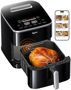 Typhur 8QT Sync Air Fryer with Built-in Wireless Meat Thermometer, 9-in-1 Smart Non Toxic Airfryer with PFAS Free Ceramic Nonstick Basket for Quick Easy Meals, Cooks 6lb Whole Chicken, Dishwasher Safe