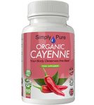 Simply Pure Organic Cayenne Capsules x 90, 500mg, 100% Pure, Soil Association Certified, Gluten Free, GM Free and Vegan