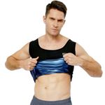 REEDBEEK Men's Sauna Suit Shirt/Vest Waist Trainer Heat Trapping Sweat, Compression Heat Slimming Shapewear