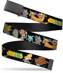 Buckle-Down Big Web Belt Catdog, Catdog Group Pose Black/Multi Color, 1.0" Wide-fits up to Kids Size 20