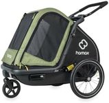 Hamax Pluto Dog Trailer - Green - Medium, Ideal for e-bike use