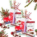 Jerky Prefilled Stuffed Christmas Stocking: 2 pack of Premium Jerky Selections of High-Protein Beef Jerky and Exotic Meat Treats - Ideal for Adults, Christmas Jerky Meat Gift and Gourmet Jerky Stocking Stuffers