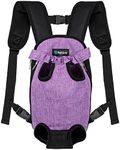 PetAmi Dog Carrier Backpack, Adjustable Pet Cat Front Carrier Backpack, Ventilated Dog Chest Carrier for Hiking Camping Travel, Sling Bag for Small Medium Dog Cat Puppies, Medium, 9-13 lbs, Purple