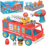 Learning Resources Design & Drill Bolt Buddies Fire Truck, Take Apart Toy with Toy Drill, Preschool STEM Toy, Gift for Kids, Ages 3+