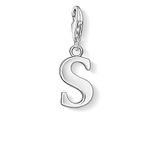 Thomas Sabo Women Charm Pendant Letter S Charm Club 925 Sterling Silver 0193-001-12