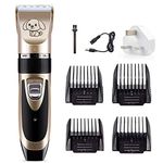 Pet Grooming Clippers Low Noise,Cordless Electric Dog Cat Grooming Trimming Kit Professional Hair Clipper Set for Dogs, Cats and Other Pets