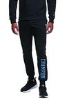 Champion Men's Powerblend Joggers, Sweatpants, Black Block Script, X-Large