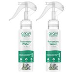 Aravi Organic Rosemary Water Hair Spray For Hair Growth - Reducing Hair Fall, Strengthens Hair & Breakage - Promotes Healthy Follicles and Thicker Hair - For Men & Women - Fragrance Free