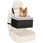 NOVOLAB Puppy Car Seat Upgrade Deluxe Portable Pet Dog Booster Car Seat with Clip-On Safety Leash,Perfect for Small Pets up to 15lbs