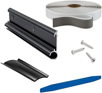 RecPro RV Awning Trim | Black or White Color Trim Options | Trim Pieces 92" Length | Aluminum | Made in The USA | Kit (14 Feet, Black)