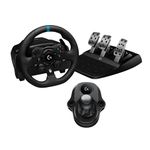 Logitech G G923 Racing Wheel and Pedals, TRUEFORCE Force Feedback, Real Leather + Logitech G Driving Force Shifter - Sim Steering Wheel, Pedals and Gear Stick for Xbox X|S, Xbox One, PC, Mac - Black