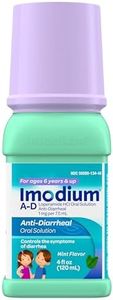 Imodium A-D Children's Liquid Anti-Diarrheal Medicine with Loperamide HCl, Oral Solution for Diarrhea Symptom Treatment & Control for Kids Ages 6+, Mint Flavor, 4 fl. oz