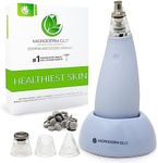 Microderm GLO MINI Diamond Microdermabrasion and Suction Tool - Best Blackhead Remover Pore Vacuum - #1 Advanced Facial Treatment Machine - Anti Aging Wrinkle Care For Collagen Production & Acne Scars