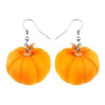 WEVENI Acrylic Fall Maple Leaf Earrings Dangle Drop Novelty Autumn Plant Jewelry For Women Girls Orange Leaves Gifts (Pumpkin)