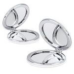 KALIONE 2 Packs Compact Mirror, Small Makeup Mirror Pocket Mirror, Double-Sided Mirror, Travel Mirror Folding Mirror, 1X/2X Magnification Mirror