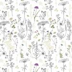 LwenSnow Floral Peel and Stick Wallpaper White Butterfly Floral Boho Wallpaper Removable Contact Paper Vinyl Self-adhesive Wallpaper for Bedroom,Farmhouse Desk Wall Paper Decor 17.7"×118"