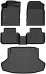 Binmotor-Floor Mats & Cargo Liner for Honda Civic 2022 2023 2024 2025(Civic Sedan Only, Not for Hatchback) 丨2nd Row with USB Ports丨All Weather Car Floor Mats for Honda Civic Accessories