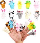 10Pcs Finger Puppets Set - Soft Plush Animals Finger Puppet Toys for Kids, Mini Plush Figures Toy Assortment for Boys & Girls, Party Favors for Shows, Playtime, Schools