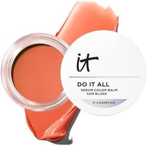 IT Cosmetics Do It All Serum Color Balm Sun Cream Blush & Bronzer, Sun Warmth - Blendable & Buildable, Lift, Reshape, All-Over Color, 24HR Hydration, Hyaluronic Acid, Peptides & Vitamin E - 0.63 oz
