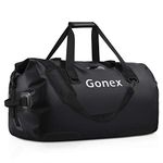 Gonex 60L Waterproof Duffel, Durable Travel Dry Duffle Bag for Kayaking, Boating, Rafting, Camping, Fishing, Outdoor Adventure Black