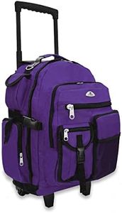 Everest Deluxe Wheeled Backpack, Dark Purple (Purple) - 5045WH-DPL