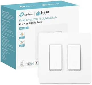 Kasa Smart Switch 2-Gang HS200-2, Single Pole,Neutral Wire Required, 2.4GHz Wi-Fi Light Switch Compatible with Alexa and Google Home, UL Certified, No Hub Required, White