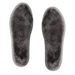 riemot Sheepskin Insoles for Men Women and Kids, Super Thick Premium Lambswool Insoles for Wellies Slippers Boots, Warm Fleece and Comfortable Shoe Insoles for Cold Winter, Women UK 6 / EU 39