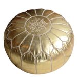 moroccan poufs leather luxury ottomans footstools gold unstuffed