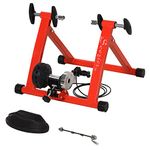 Soozier Indoor Bike Trainer Magnetic Exercise Fitness Bicycle Stand 5 Level Resistance- Red