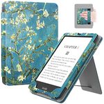 MoKo Case for 6.8" Kindle Paperwhite (11th Generation-2021) and Kindle Paperwhite Signature Edition, Slim PU Shell Cover Case with Auto-Wake/Sleep for Kindle Paperwhite 2021 E-Reader, Almond Blossom