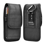 Takfox Phone Holster for Samsung Galaxy S24 Ultra S23 Plus S22 S21 FE S20 S10 Note 20 A14 A15 A23 A13 A35 A55 iPhone 16 Pro Max Moto G Stylus 5G 2024 Nylon Belt Clip Holster Case Phone Pouch Holder