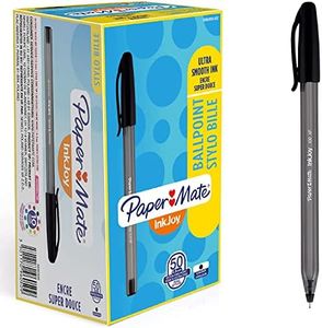 Papermate Inkjoy 100, Penne a Sfera con Tappo, Punta Ultra Fine, Confezione da 50, Nero