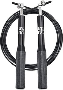 RS SPORT Corda Per Saltare Professionale, Corda Da Saltare Regolabile con 2 Cavi, Jump Rope, Corda Crossfit, Boxe, Pugilato, Palestra, Fitness, Jumping Speed Rope, Allenamento Per Uomo e Donna