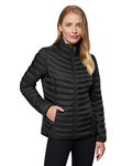 32 Degrees Women's Lightweight Recycled Poly-Fill Packable Jacket | Layering | Zippered Pockets | Water Repellent, Black, Medium