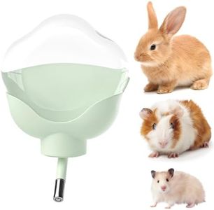 Guinea Pig Water Bottle No Drip - 17oz Rabbit Water Dispenser for Cage Crate Flat Back Design for Syrian Dwarf Hamster Bunny Gerbils Small Pet