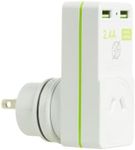 Korjo JP USB Power Adaptor, 2X USB Sockets, 1x AUS/NZ Socket, for Japan, White