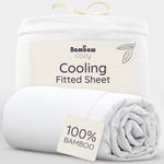 Bambaw Bamboo Fitted Sheet King Size 150x200 cm, Deep Pocket 35 cm, Cooling Sheets for Night Sweats, 100% Bamboo Viscose Bedding, Anti Bacterial & Hypoallergenic Bedding, King Size Bed Sheet (White)