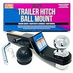 Trailer Hitch for 2" Trailer Hitch Ball Mount 2 Inch Receiver Hitch with 2 inch Drop Hitch Towing Starter Kit 7500 lbs Truck Hitch Tow Ball Hitch Available in 2in , 4in or 6in Drop Marine Grade